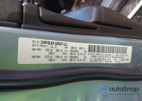 2013 Jeep Grand Cherokee Laredo z USA, uszkodzony, nr VIN 1C4RJFAG0DC533151